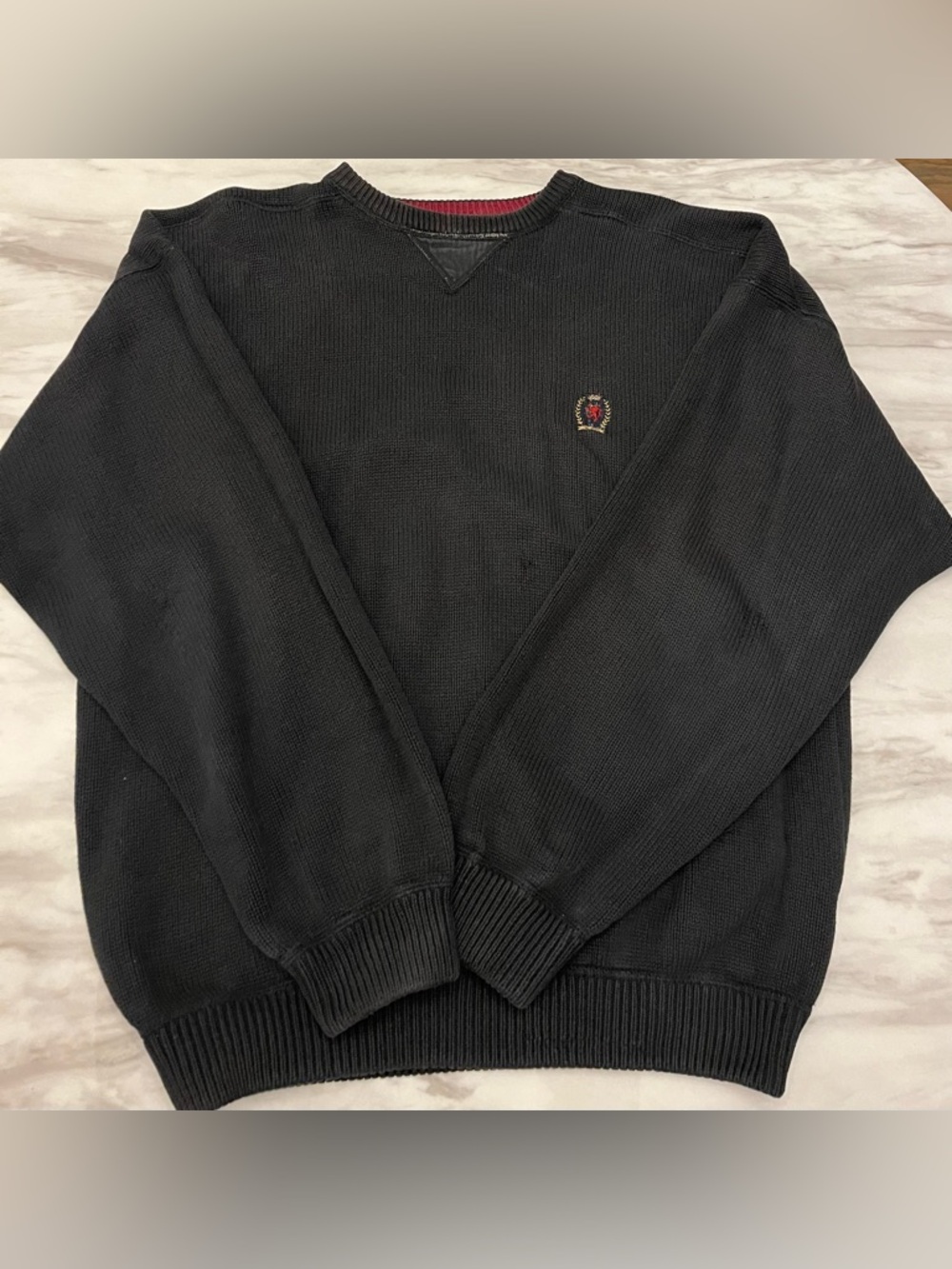 Tommy Hilfiger Vintage 90s Crewneck Sweater Crest Logo XL